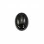 Cabochon d'onyx, de forme ovale, de couleur noire, 3 * 5mm x 4pcs