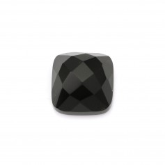 Cabochon agate noire carré facette 10mm x 1pc