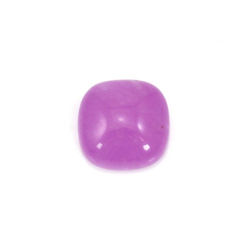 Cabochon teinted purple agate square 8mm x 4pcs