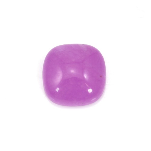 Cabochon teinted purple agate square 10mm x 2pcs
