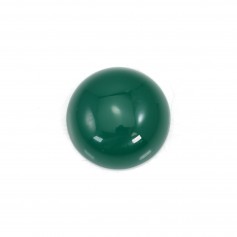 Cabochon de ágata verde, forma redonda 16mm x 1pc