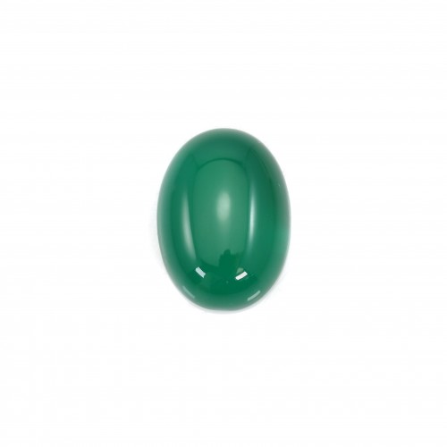 Cabochon agate vert ovale 12x16mm x 1pc