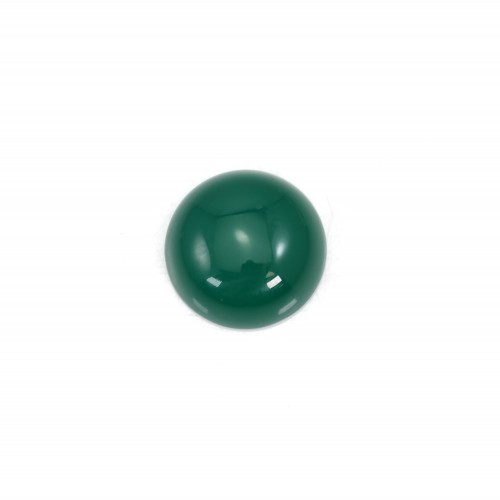 Cabochon agate vert ronde 10mm x 2pcs