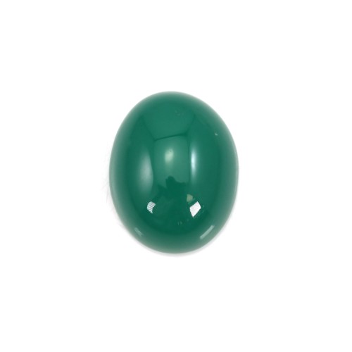 Cabochon ovale di agata verde 10x12mm x 4pcs