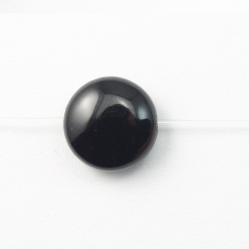 Ágata negra, forma redonda 16mm x 2pcs