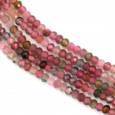 Tourmaline Faceted roundel 2x3mm x 39cm