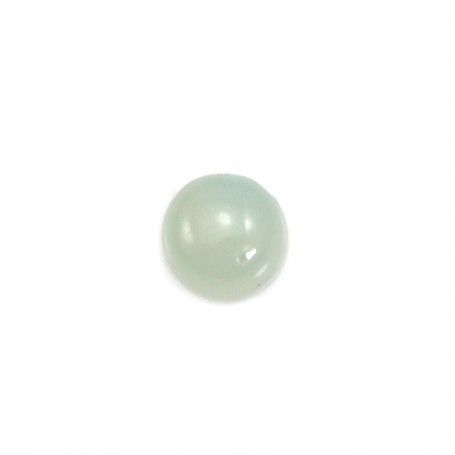 Blue cabochon of amazonite, in round shape, 4mm x 4pcs