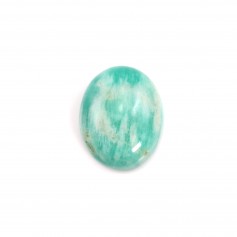 Amazonite cabochon from Peru, in oval shaped, 13x18mm x 1pc