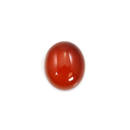 Cabujón de ágata roja, forma ovalada 8x10mm x 4pcs