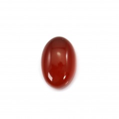Cabochon agate rouge, de forme ovale 4x6mm x 4pcs