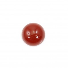 Red agate cabochon, round shape 16mm x 2pcs