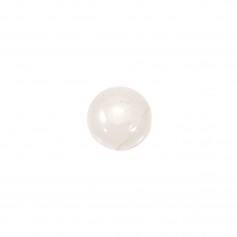 White Jade cabochon, in round shape 8mm x 4pcs