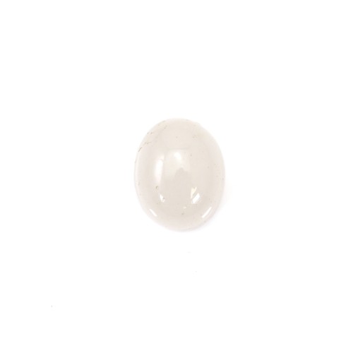 Cabochon jade blanc oval 10*12mm x 2pcs