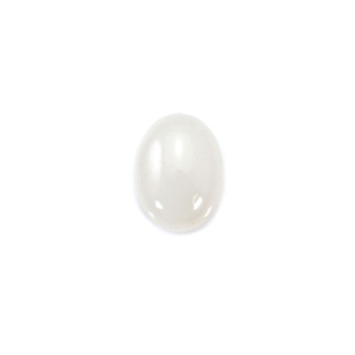 Cabujón de Jade blanco, forma ovalada 13x18mm x 1pc