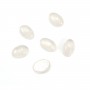 Cabochon jade blanc oval 4x6mm x 4pcs