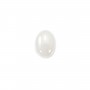 Cabochon jade blanc ovale 4x6mm x 4pcs