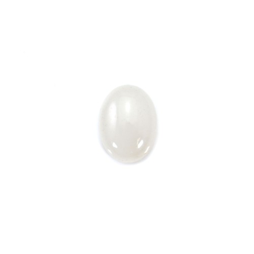 Cabujón de jade blanco, forma ovalada 4x6mm x 4pcs