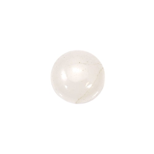 Cabujón de Jade blanco, forma redonda 16mm x 1pc