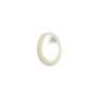 Oval cabochon 13x18mm White Mother-of-Pearl x1pc