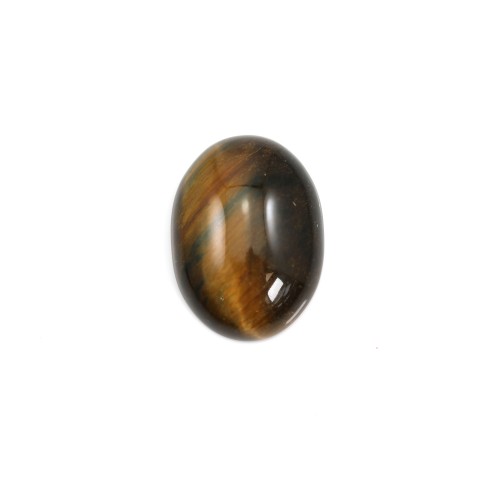 Cabochon yellow tiger's eye oval 13x18mm x 1pc
