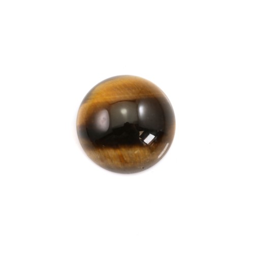 Cabochon olho de tigre redondo plano 14mm x 2pcs