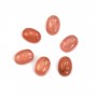 Pink rhodochrosite cabochon, in oval shape, in size of 8x10mm x 1pc
