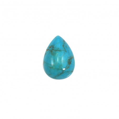 Cabochon of Turquoise, in the shape of a drop, 13x18mm x 1pc