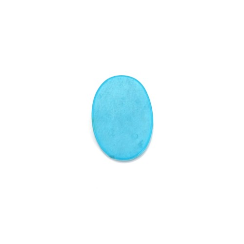 Cabochon Turquoise Ovale plate 10x14mm x1pc