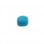 Cabochon turquoise reconstituted faceted square 10mm x 1pc