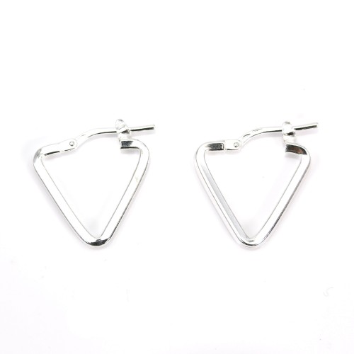 Creole Triangle 18mm Silver 925 x 2pcs