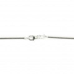 Omega-Maschen-Halskette 1mm Silber 925 mit Anti-Trending-Behandlung x 40cm