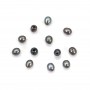Perle de culture d'eau douce, gris foncé, olive, 4-4.5mm x 2pcs