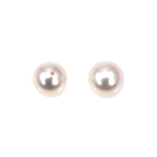 Perle de culture AKOYA japonais semi-percée ronde 7-7.5mm x 1pc