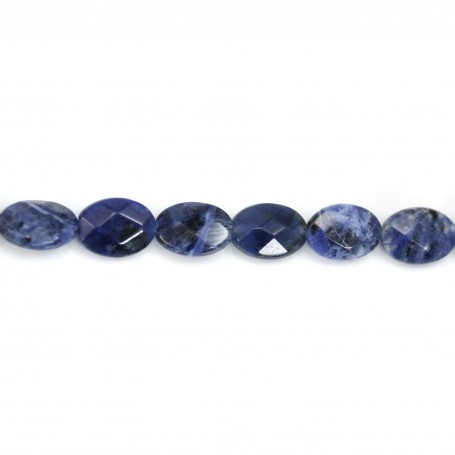 Sodalite oval faceted 10x14mm x 2pcs
