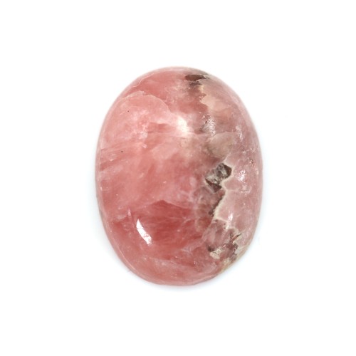 Cabujón de rodocrosita rosa, forma ovalada, tamaño 12x16mm x 1pc