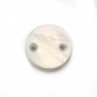 Madrepérola branca plana redonda 8mm x 2pcs