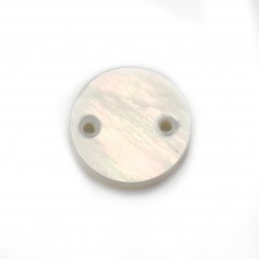 Madrepérola branca plana redonda 8mm x 2pcs