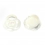 White mother-of-pearl rose bead 10mm x 2pcs