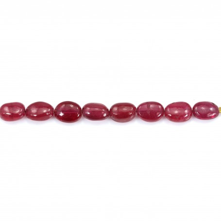 Barroco oval rubi vermelho tratado 4-6x6-8mm x 5cm (8pcs)