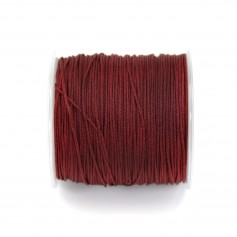 Bordeaux red polyester thread 0.8 mm x 5m