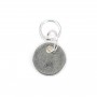 Engraving medal charm double ring silver 925 6mm x 1pc