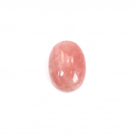Pink rhodochrosite cabochon, in oval shape, in size of 8x11mm x 1pc