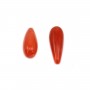Corail Rouge Naturel goutte semi percé 6x18mm x 1pc