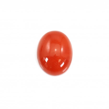 Cabochon Natural Red Coral Oval 4x6mm x 1pc