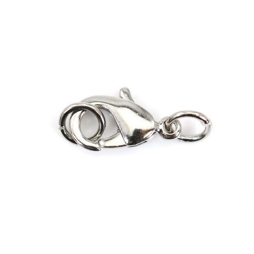 Silver colored lobster clasp 11.7mm x1pc