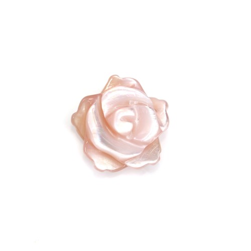 Madreperla semiperforata a forma di fiore (rosa) 10mm x 1pc