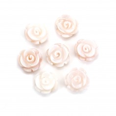 Perlmutt rosa Blume halbgebohrt 12mm x 1Stk