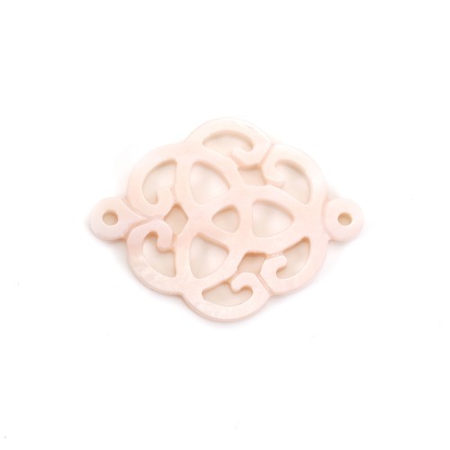 Natural rose shell cloud 18mm x 1pc
