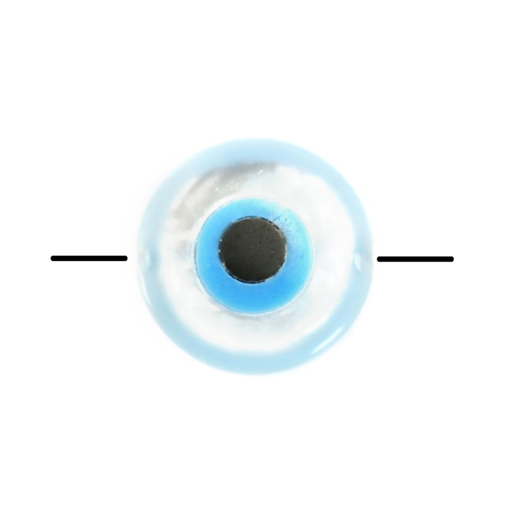 Nazar boncuk (blaues Auge) rund perlmutt weiß- Kauf / Verkauf nicht teuer