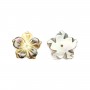Gray mother-of-pearl 5 petal flower 10mm x 1pc